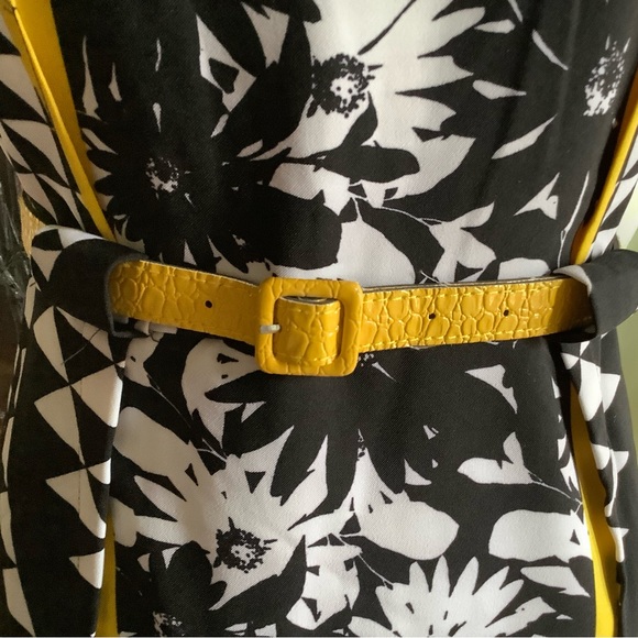 Emma & Michele Black & Yellow Daisy Dress NWT size 8 - Picture 7 of 12